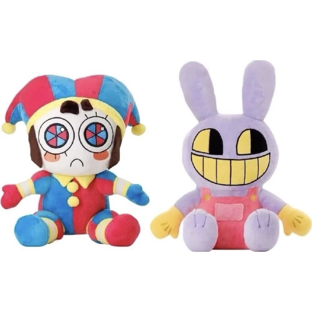 The Amazing Digital Circus 8" Pomni & 10" Jax Stuffed Plush Toys